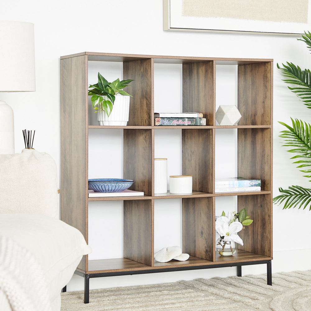 Marketlane Cuba 90cm Medium Bookshelf Walnut Black