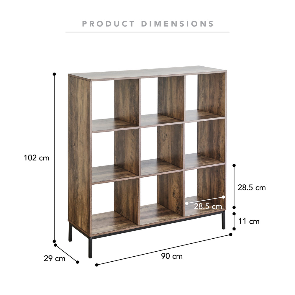 Marketlane Cuba 90cm Medium Bookshelf Walnut Black