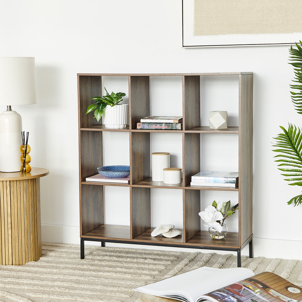 Marketlane Cuba 90cm Medium Bookshelf Walnut Black