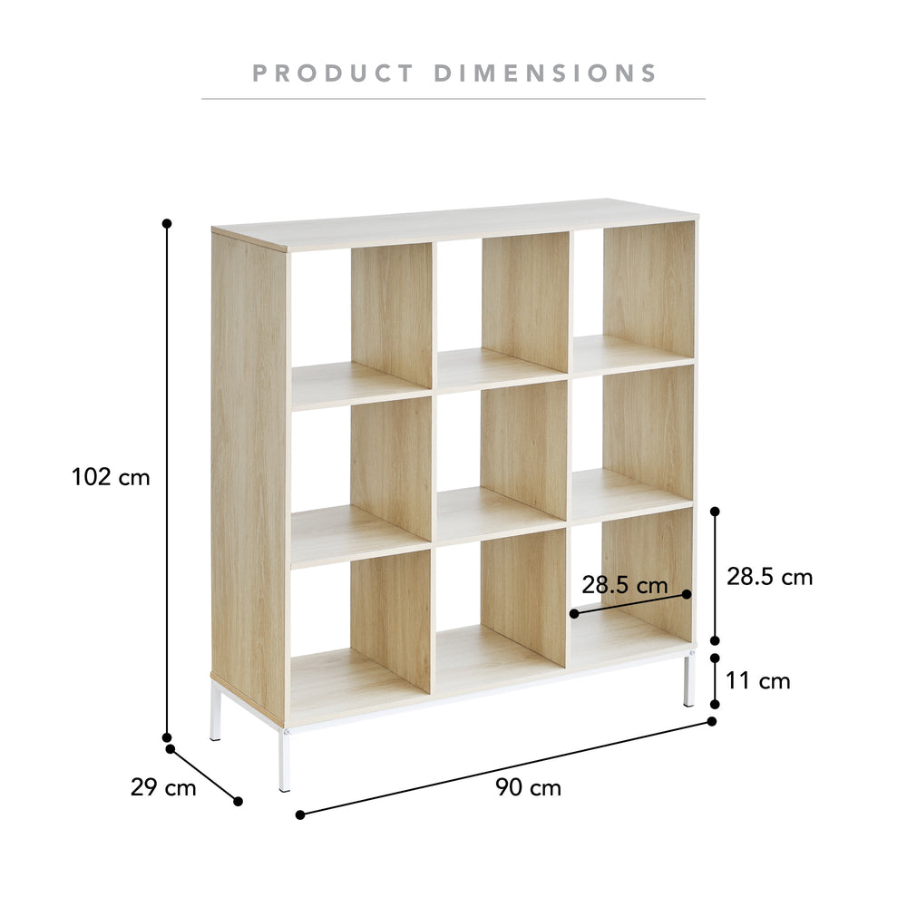 Marketlane Cuba 90cm Medium Bookshelf Oak White