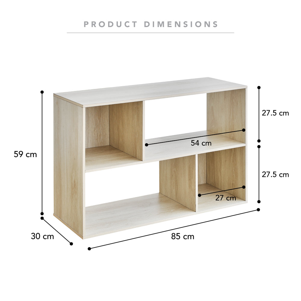 Marketlane Cuba 85cm Long Bookshelf Oak