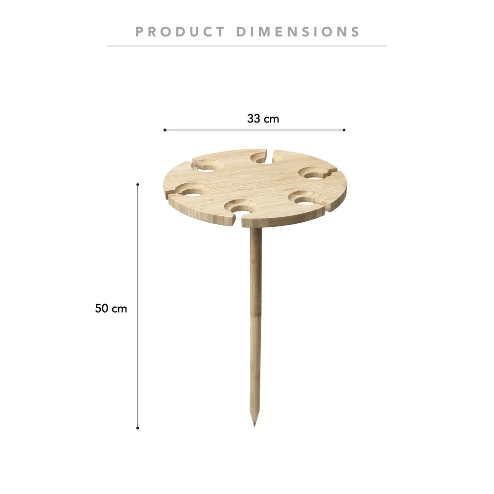 Picnic Table Round Wood Bamboo