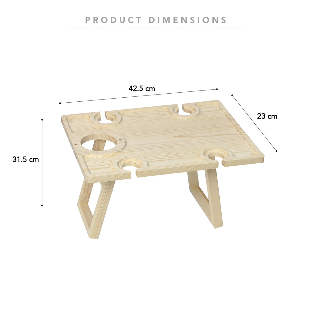 Foldable Rectangle Bamboo Picnic Table