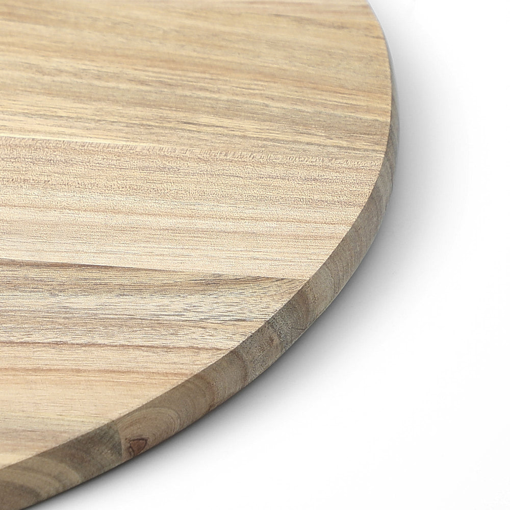 Round Solid Wood Platter Cheese Serving Board
