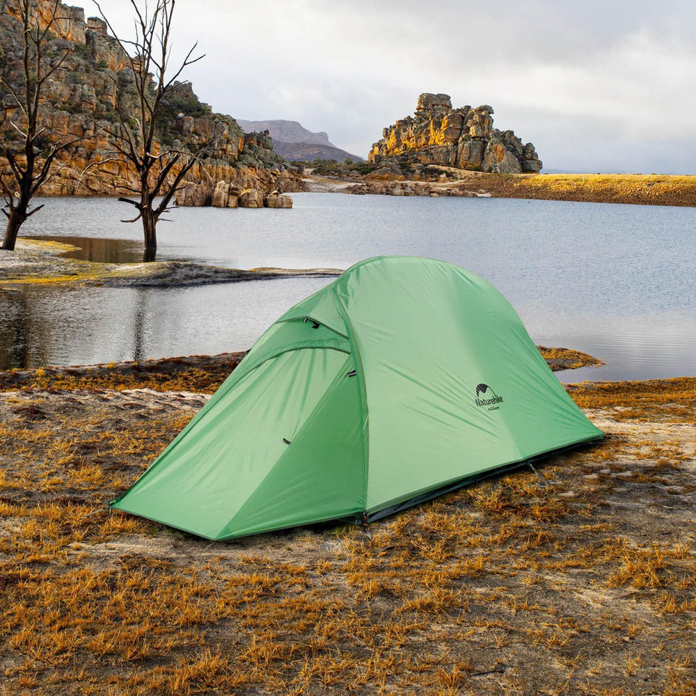 Naturehike Upgraded Cloud-up Camping Hiking 2 Person Backpacking Tent - 210T Green