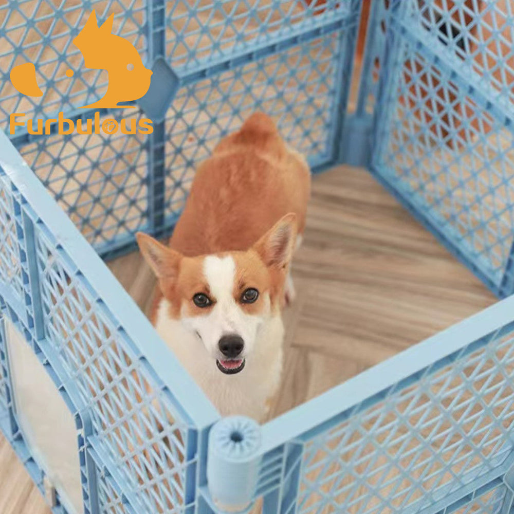 Furbulous Extendable 4 Panel Pet Dog Playpen and Puppy Exercise Cage Enclosure Fence Play Pen