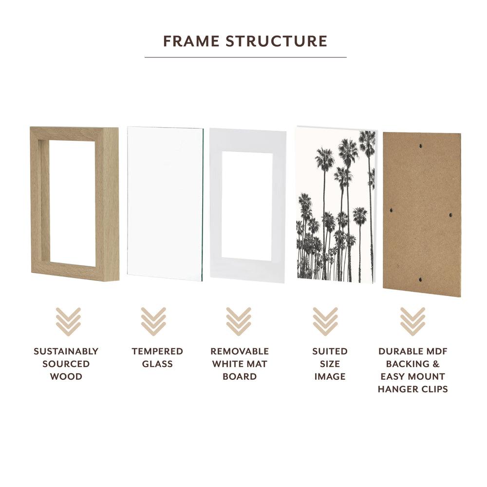 Marketlane Set Of 4 -  Wooden Frame - Natural