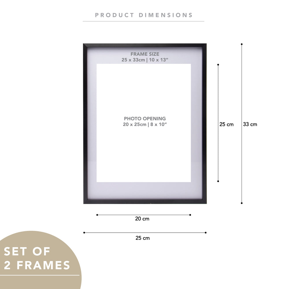 Marketlane Set Of Two Premium Metal Photo Frames - Black