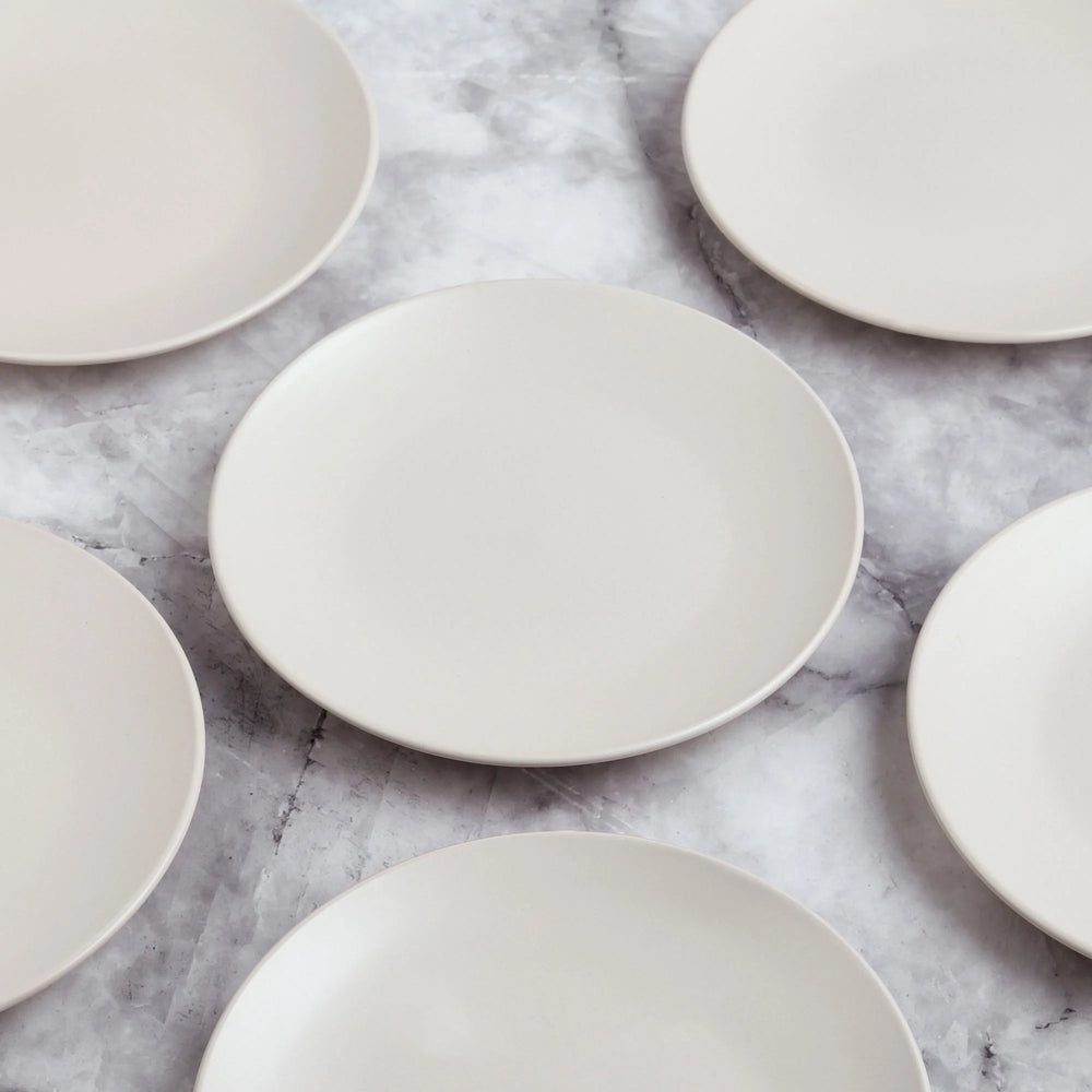 Set Of 6, 26Cm Simplicity Dinner Plates - Beige