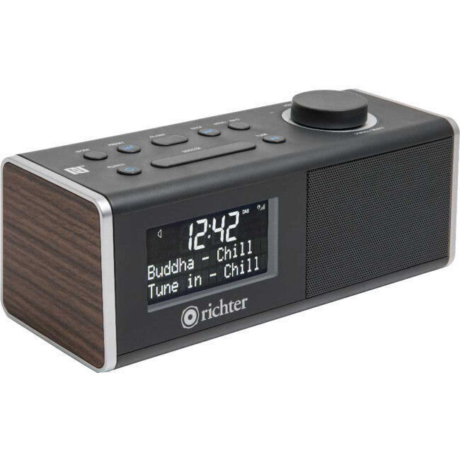 Richter DAB+ Digital FM Alarm Clock Radio w/ Bluetooth/NFC Walnut