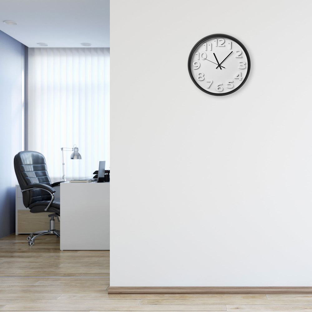 Alexis 35cm Round Silent Non-Ticking Wall Clock White
