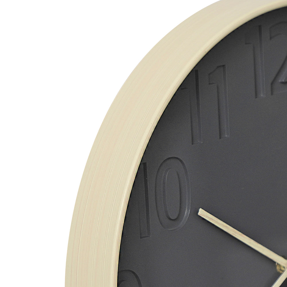 Anders 40cm Round Silent Non-Ticking Wall Clock Dark Grey