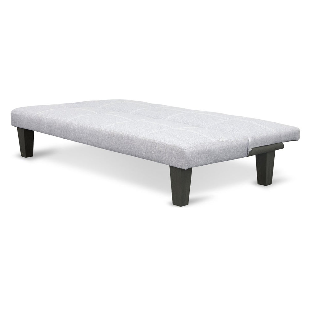 Sarantino Liv 2-Seater Tufted Linen Sofa Bed - Light Grey