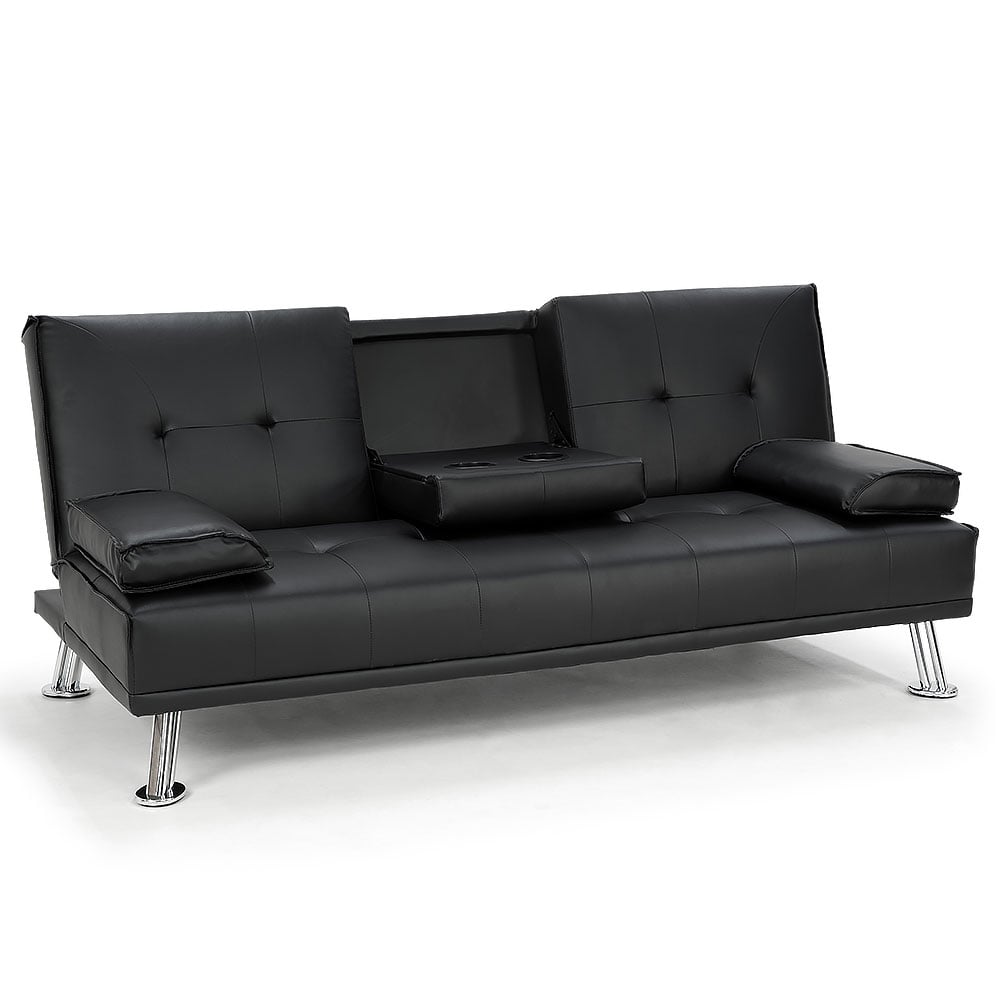 Sarantino  Marseille Linen Sofa Bed - Black