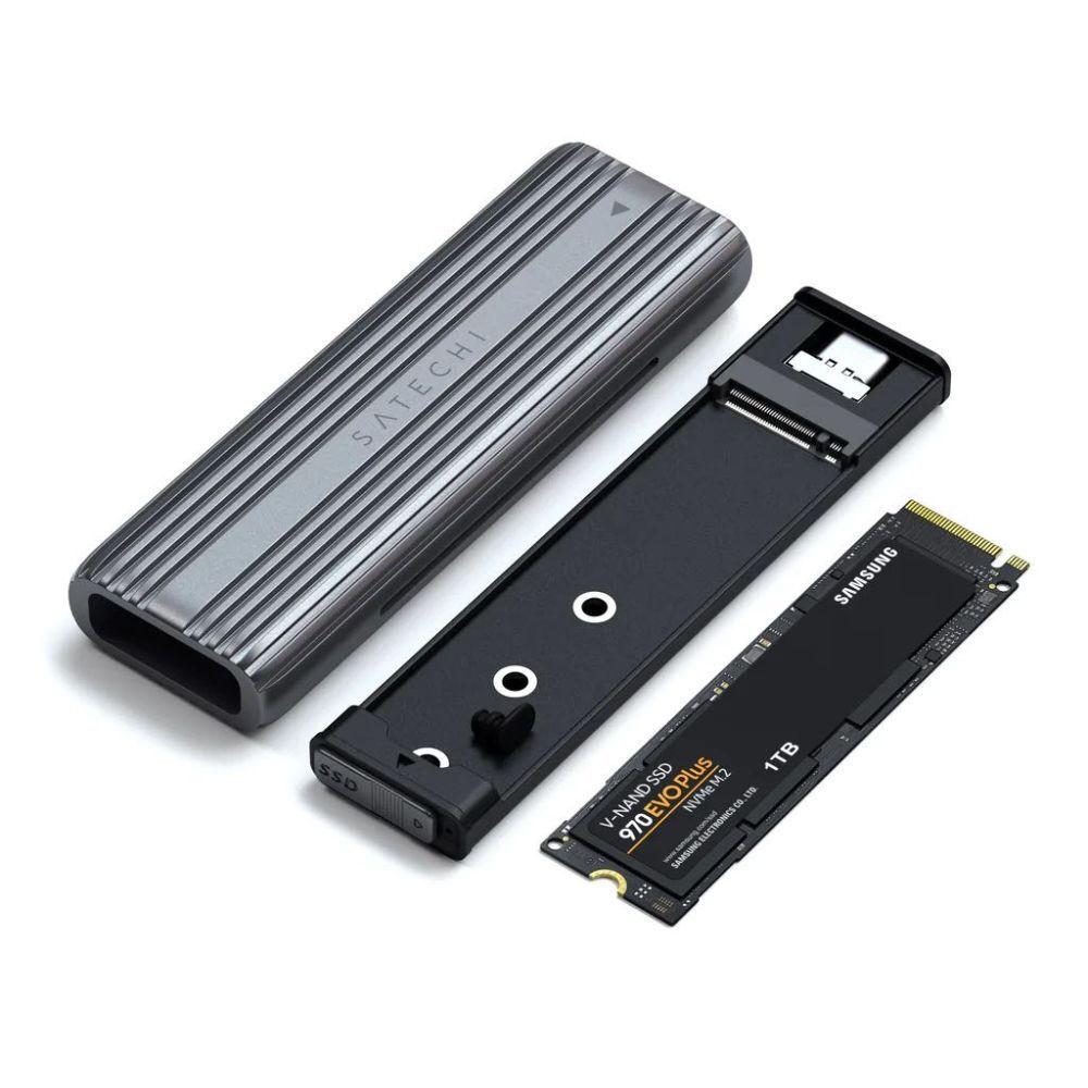 Satechi USB-C NVMe/SATA SSD Enclosure For PC/Laptop - Space Grey