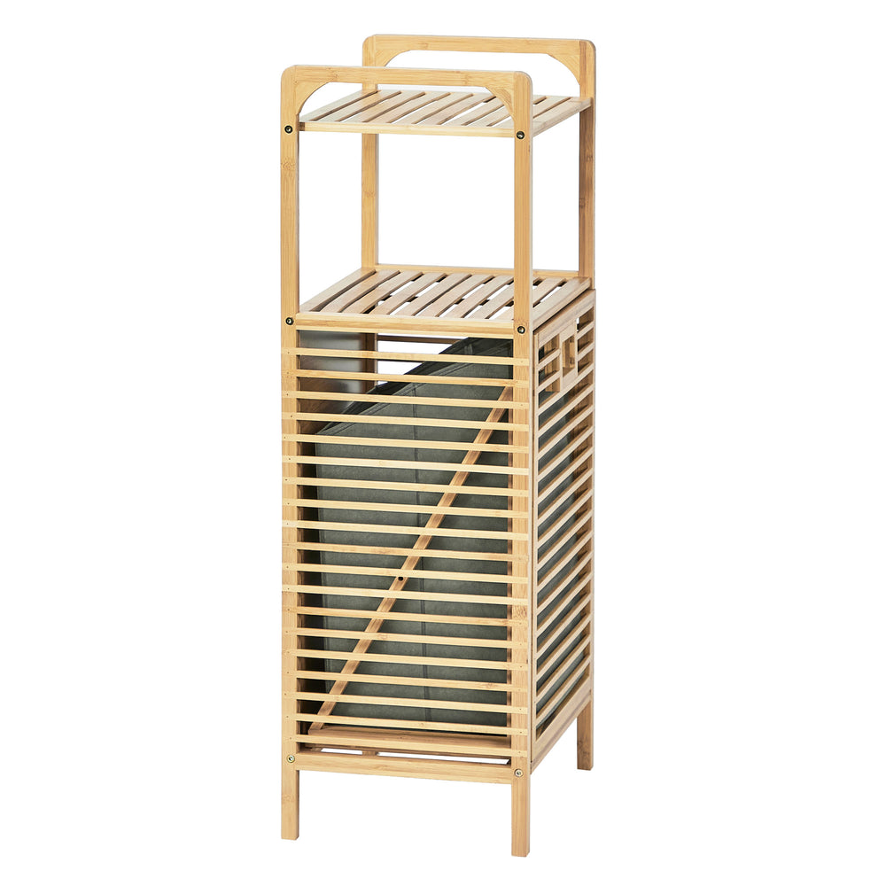 Marketlane Laundry Bamboo Storage Rack With Basket