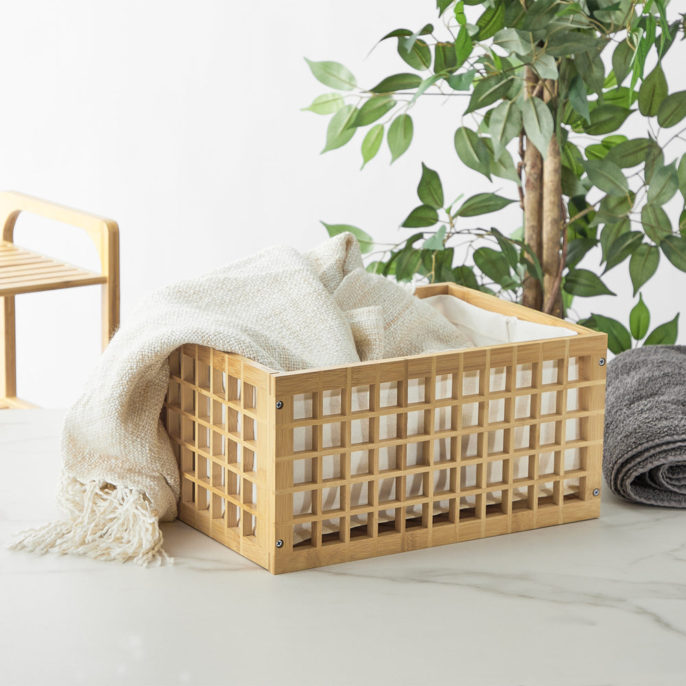 Marketlane Laundry Bamboo Open Storage Basket
