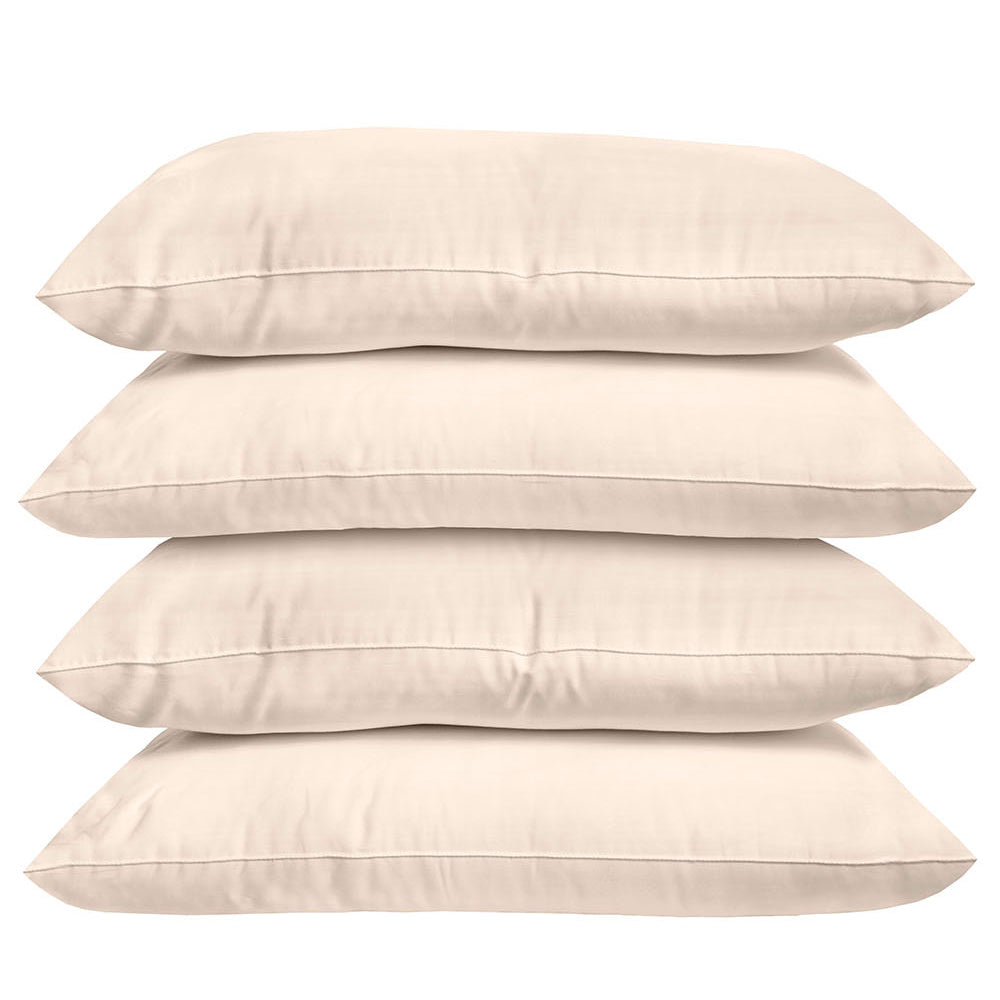 Bambury Plain Dyed Standard Pillowcase 4 Pack Sand