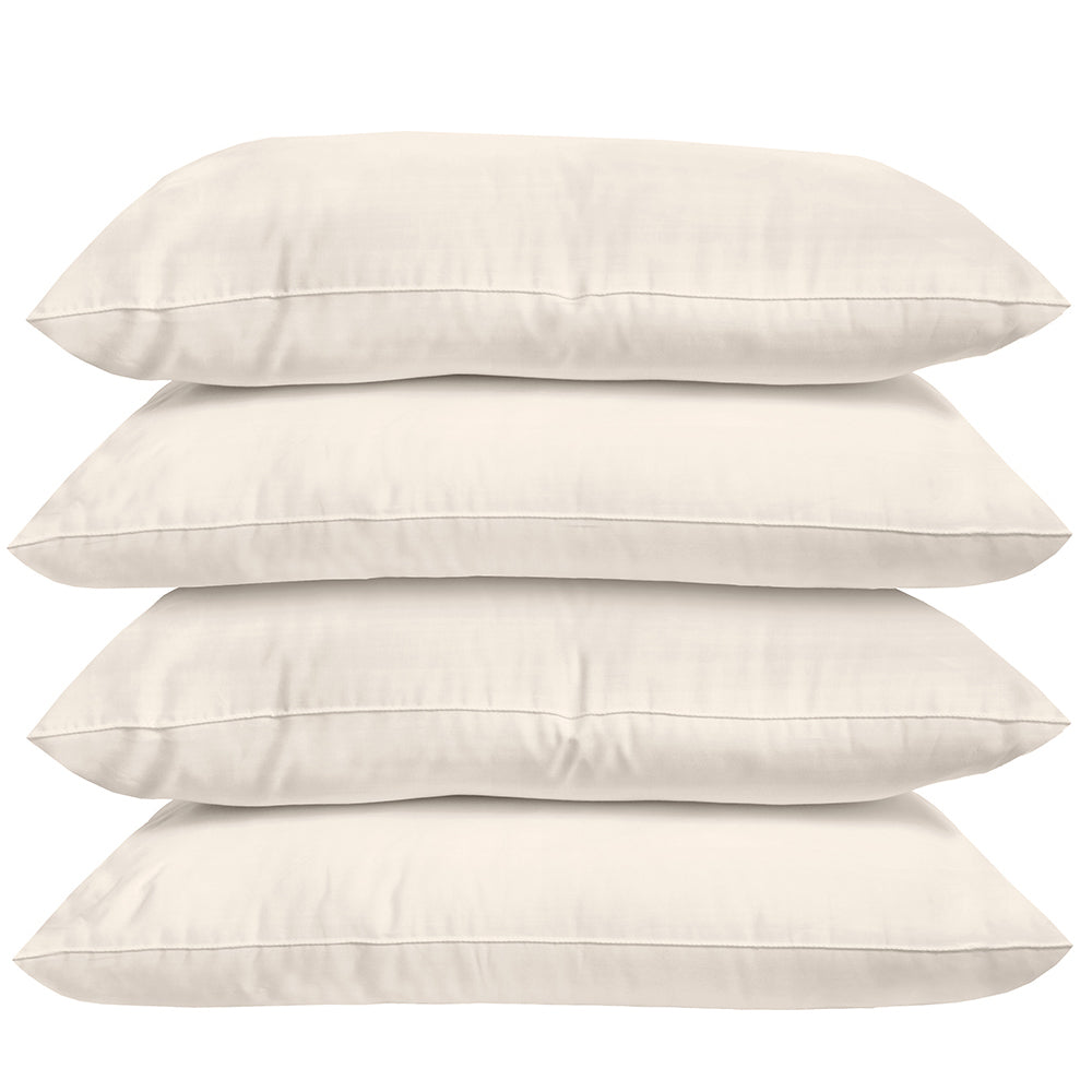 Bambury Plain Dyed Standard Pillowcase 4 Pack Cream