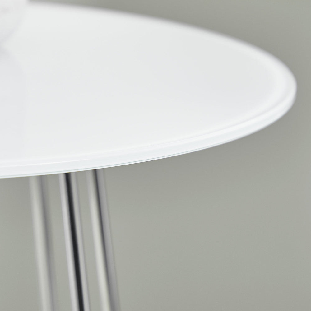 Marketlane 40cm Round Glass Side Table - White