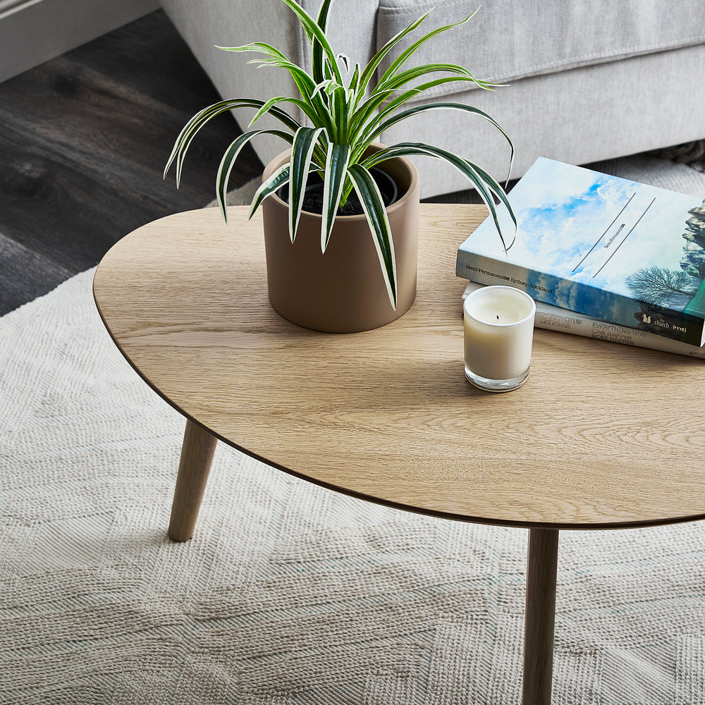 Marketlane Oval Oak Coffee Table