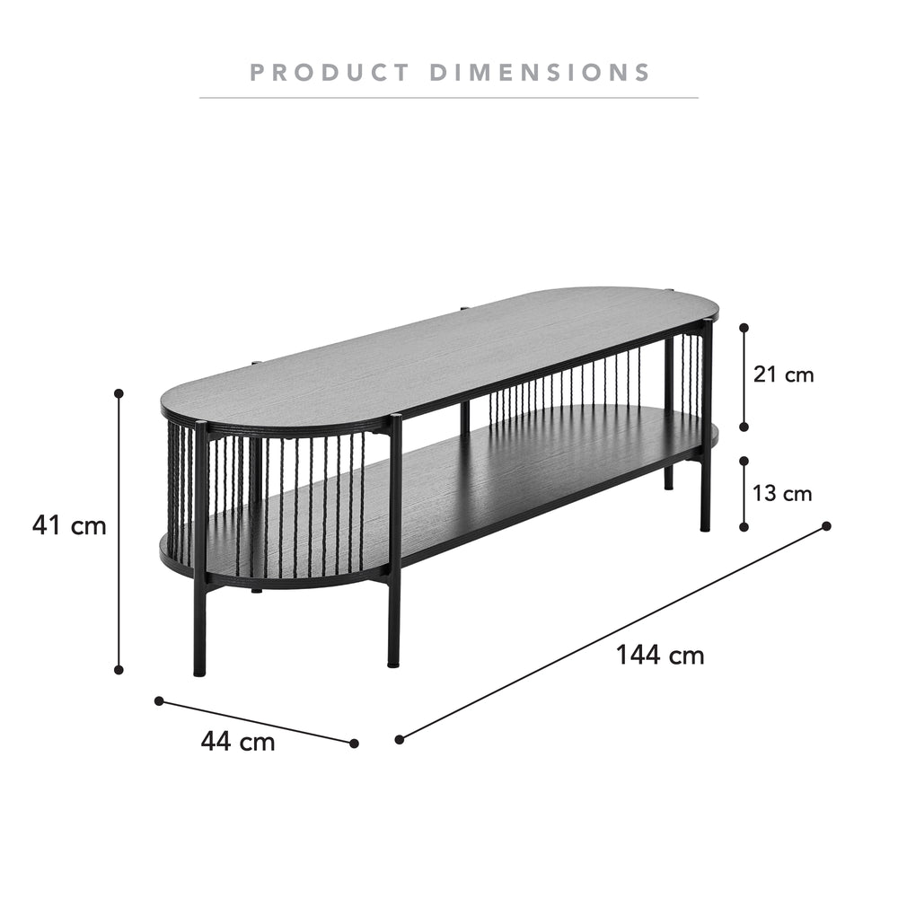 Marketlane Harbour 144cm TV Unit Black