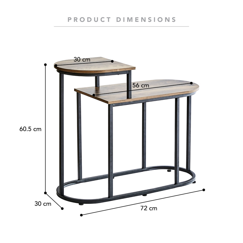 Marketlane Cuba 72cm Sofa Table Walnut Black