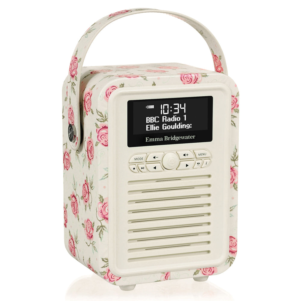 VQ Retro Mini DAB+ Digital FM Radio/Bluetooth Speaker Emma Bridgewater Rose &amp; Bee