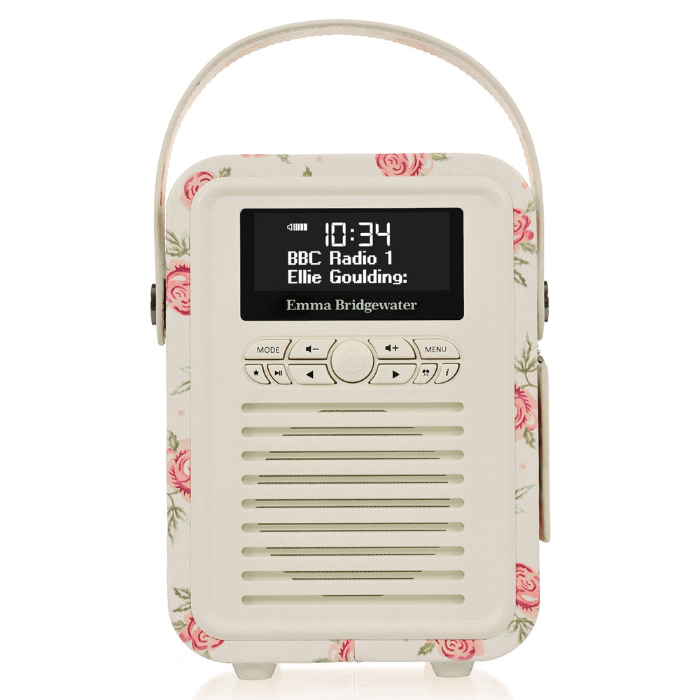 VQ Retro Mini DAB+ Digital FM Radio/Bluetooth Speaker Emma Bridgewater Rose &amp; Bee
