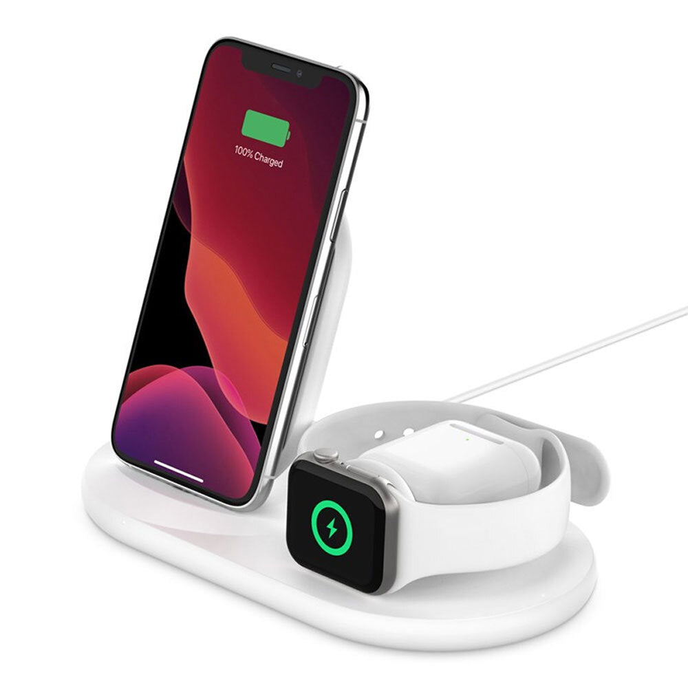 Belkin QI Wireless 3-In-1 7.5W Charging Pad for iPhone/Apple Watch/Airpods