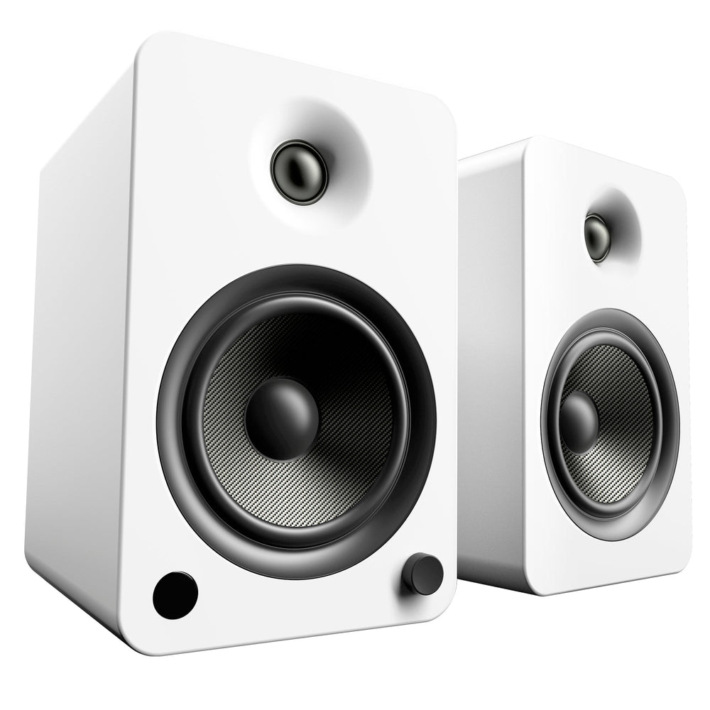 Kanto YU6 200W Powered Bookshelf Speakers with Bluetooth(R) and Phono Preamp - Pair, Matte White