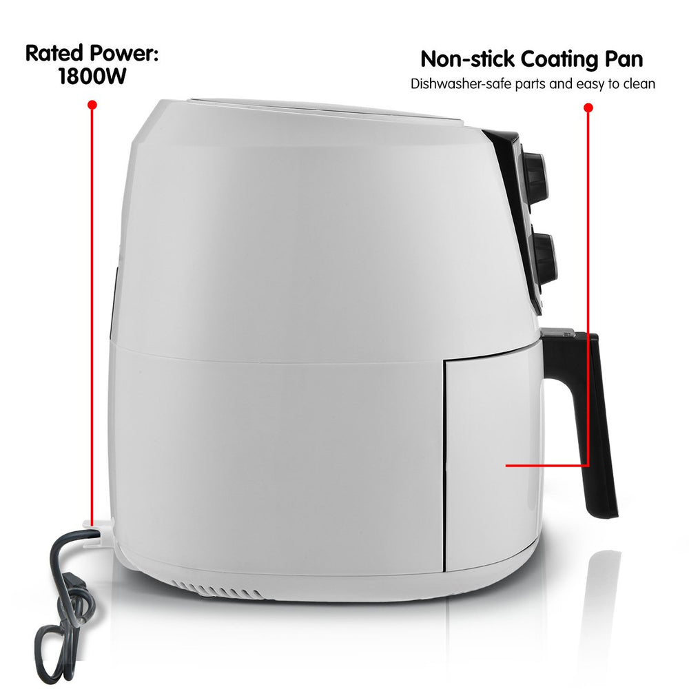 Pronti 7.2L 1800W Air Fryer Cooker Kitchen Oven White