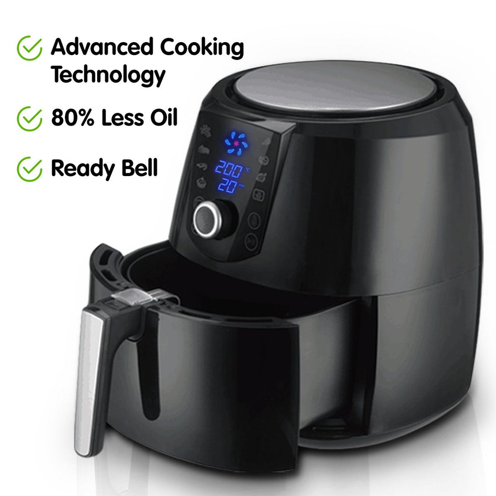 Pronti 7.2L 1800W Air Fryer Cooker Kitchen Oven Black