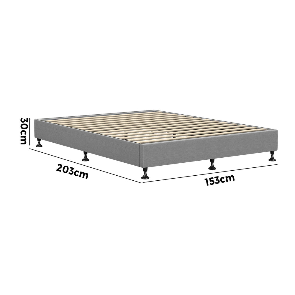 Oikiture Bed Frame Queen Size Bed Base Platform Grey