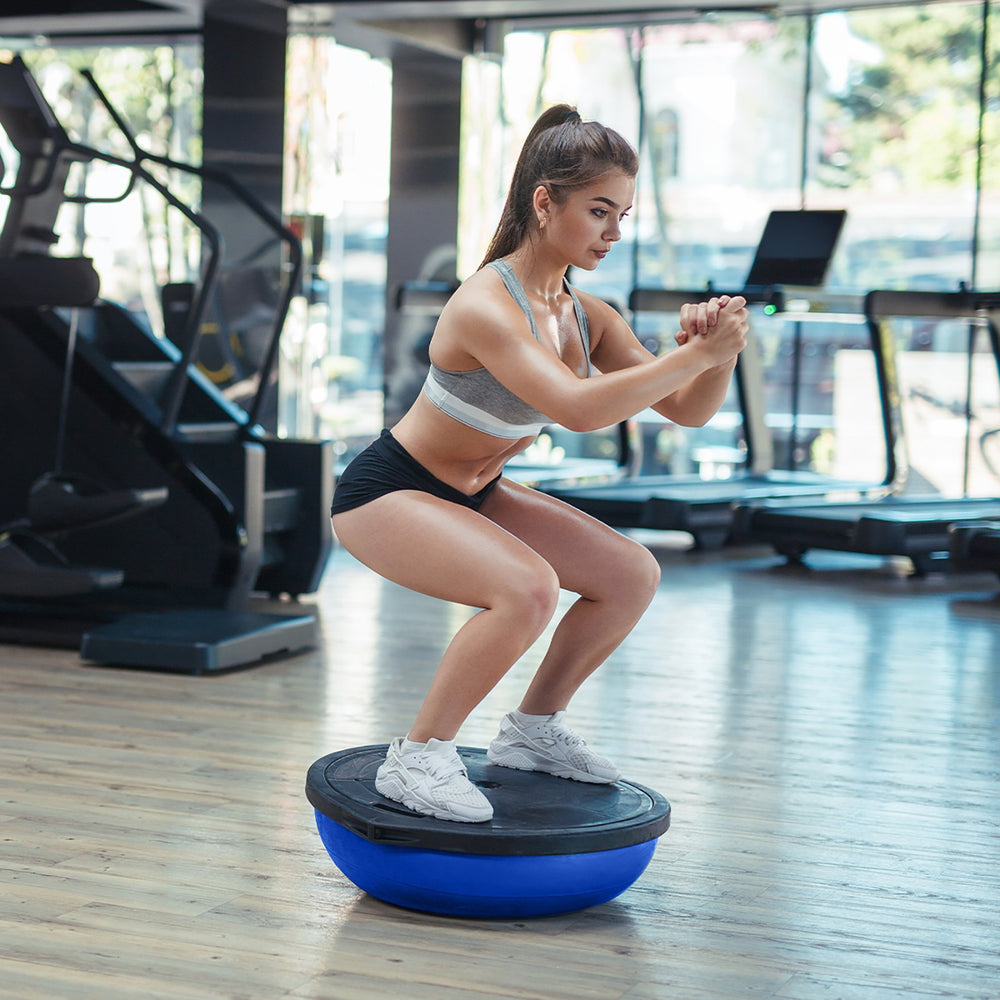 Powertrain Yoga Ball Home Gym Workout Balance Trainer - Blue