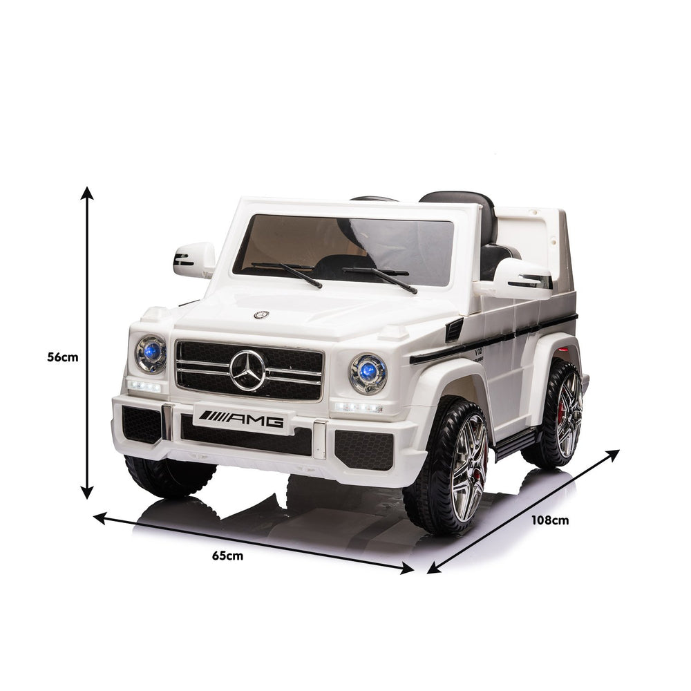 Mercedes Benz AMG G65 Licensed Kids Ride On Electric Car Remote Control - White