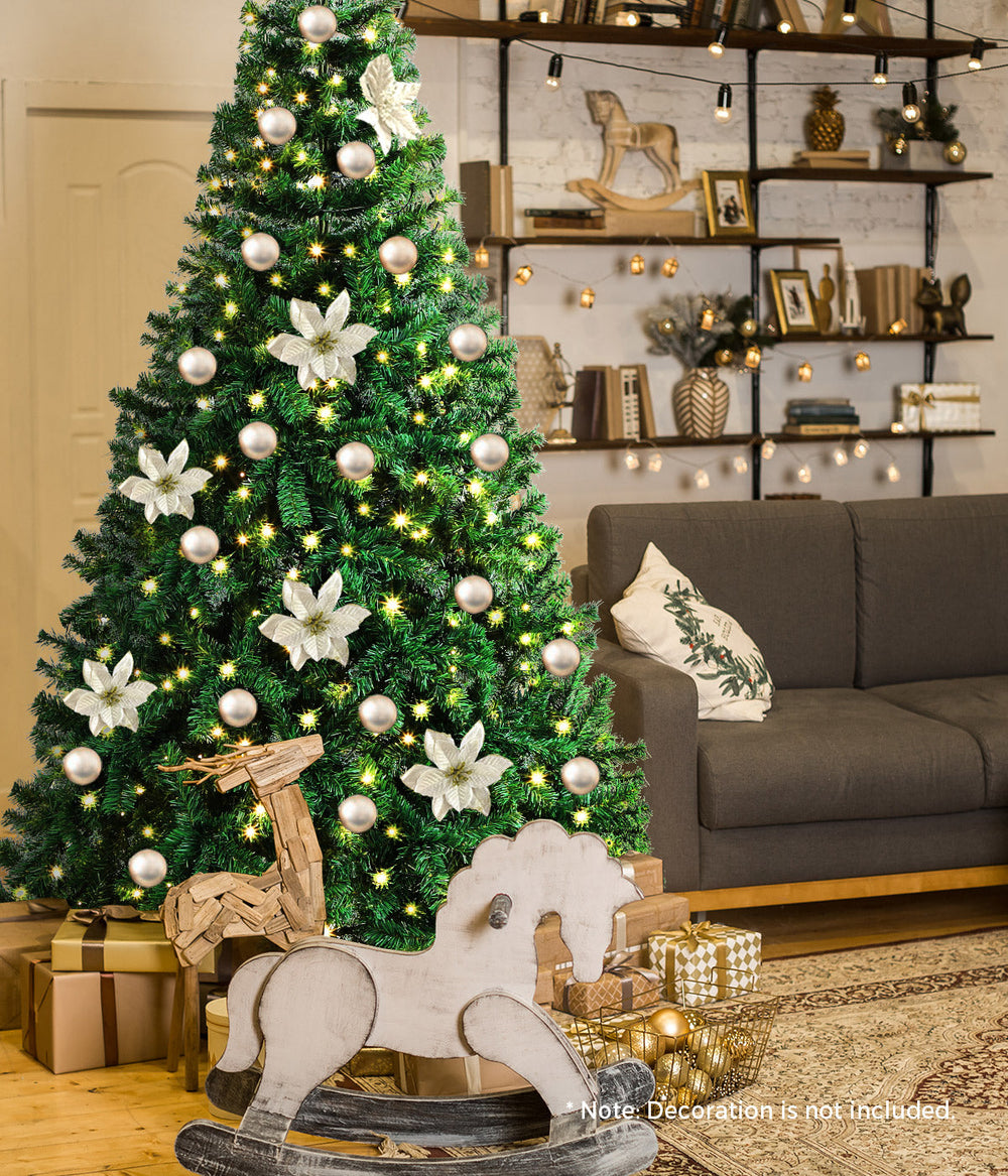 Mazam LED Christmas Tree 1.8M 6FT Xmas Trees Decorations Green 830 Tips
