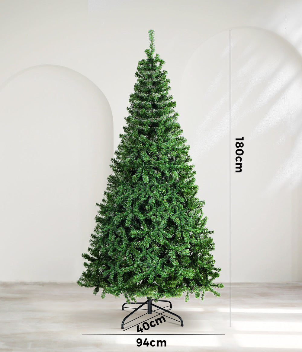 Mazam Christmas Tree 1.8M 6FT Xmas Trees Decorations Green 800 Tips