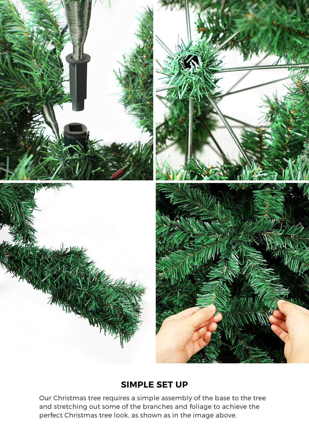Mazam Christmas Tree 2.1M 7FT Xmas Trees Decorations Green 1000 Tips