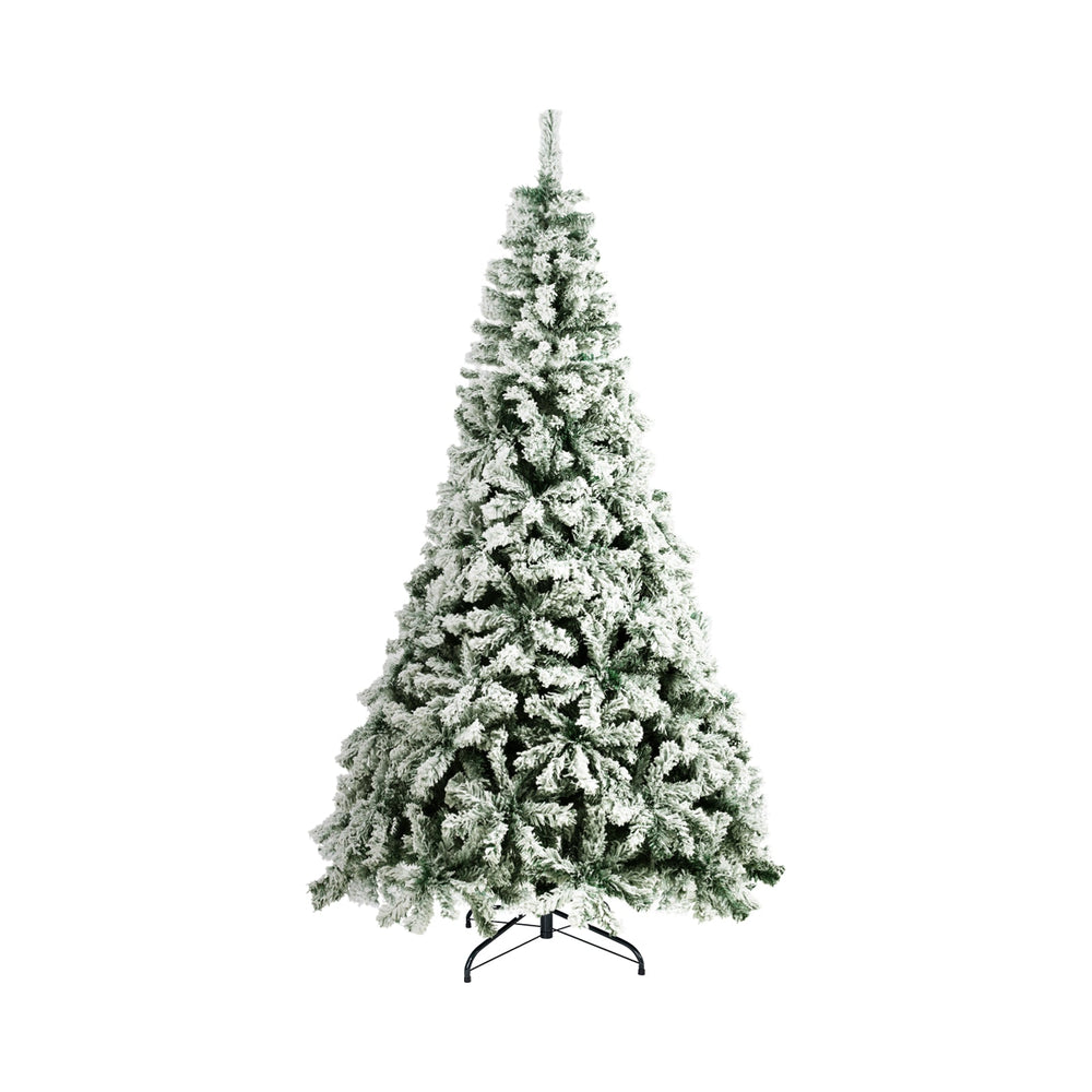 Mazam Christmas Tree 1.8M 6FT Xmas Trees Decorations White Snow Flocked 830 Tips