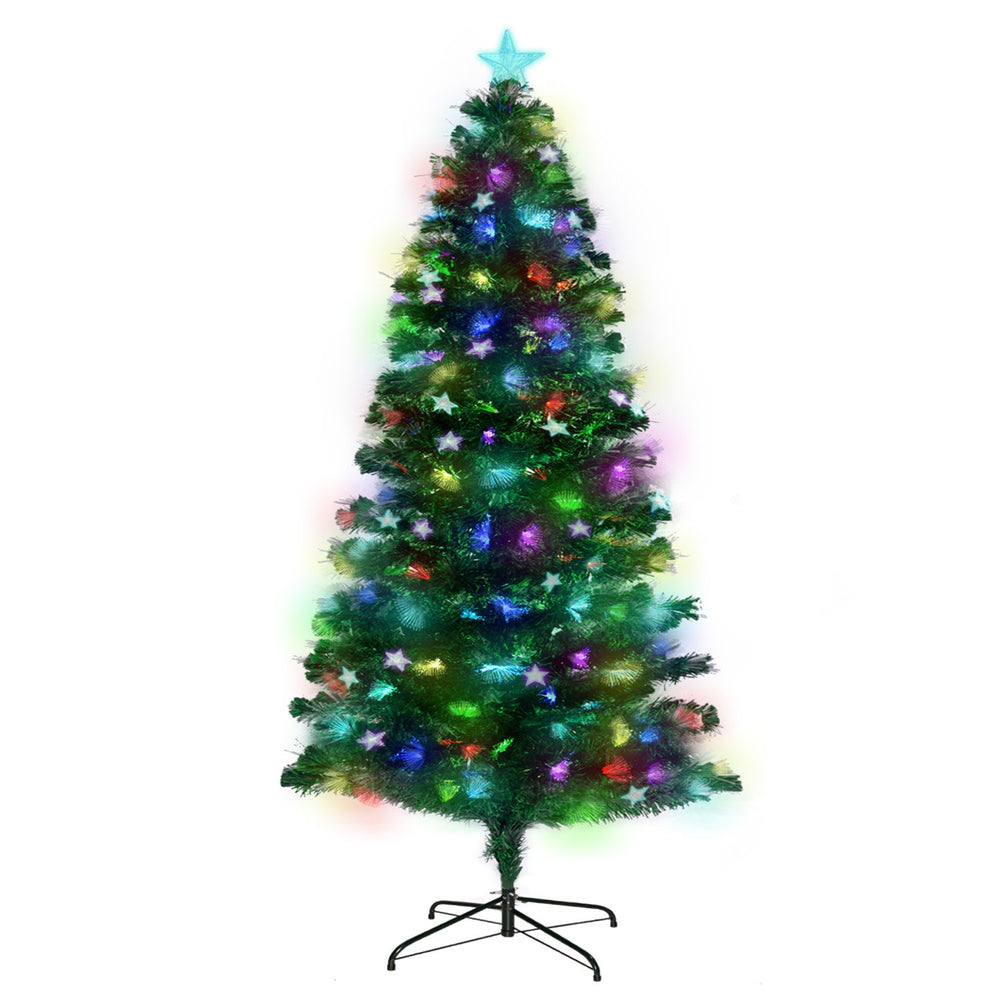 Christabelle 1.2m Enchanted Pre Lit Fibre Optic Christmas Tree with Stars