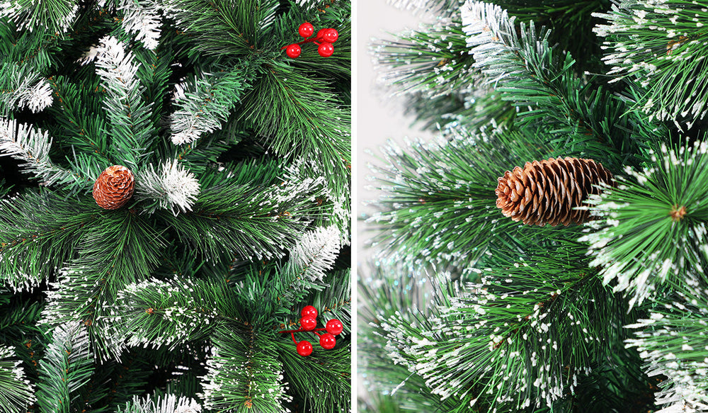 Mazam Christmas Tree 2.4M 8FT Xmas Trees Green with Ornaments Decorations