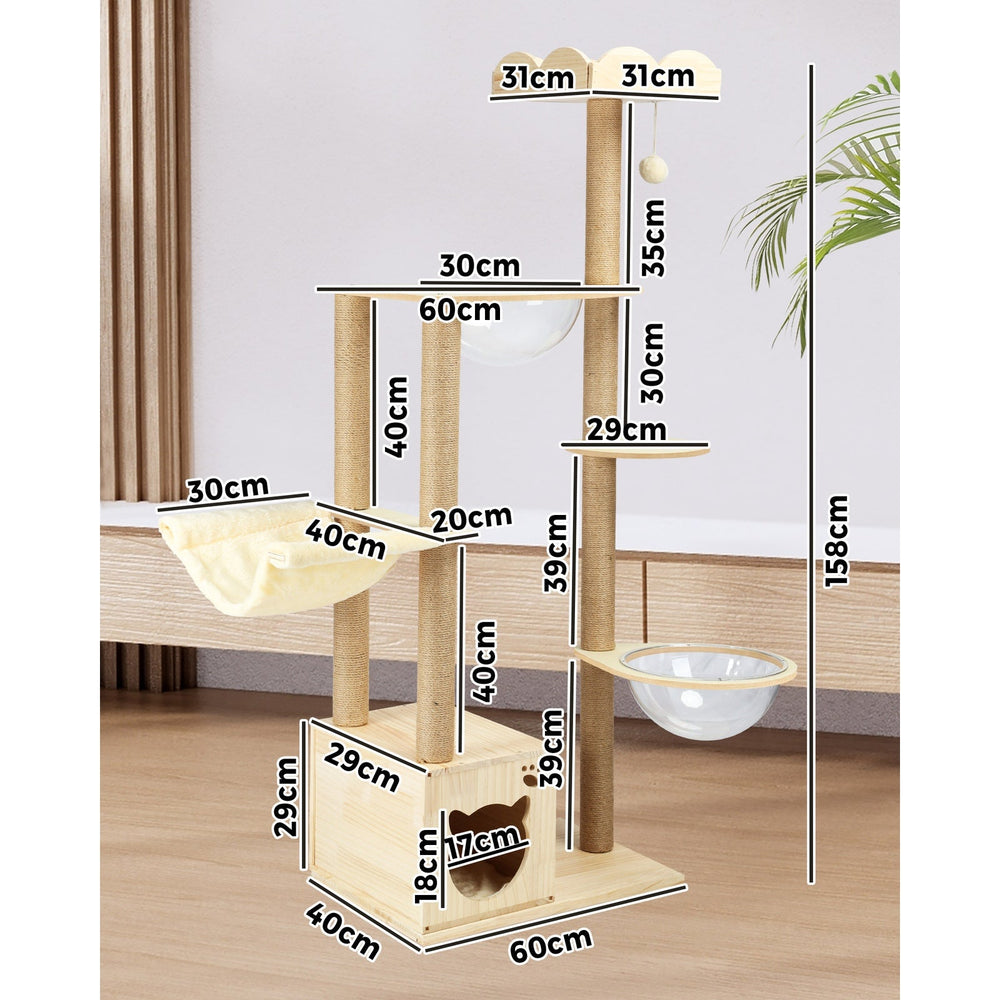 Alopet Cat Tree Scratching Post Scratcher Cats Tower Condo House Bed Furniture
