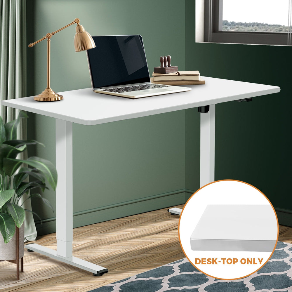 Oikiture Standing Desk Table Top Only For Office Computer Desk White 140cm
