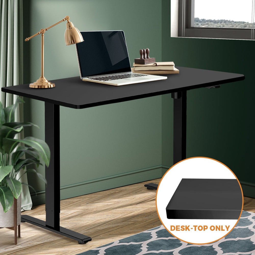 Oikiture Standing Desk Table Top Only For Office Computer Desk Black 120cm