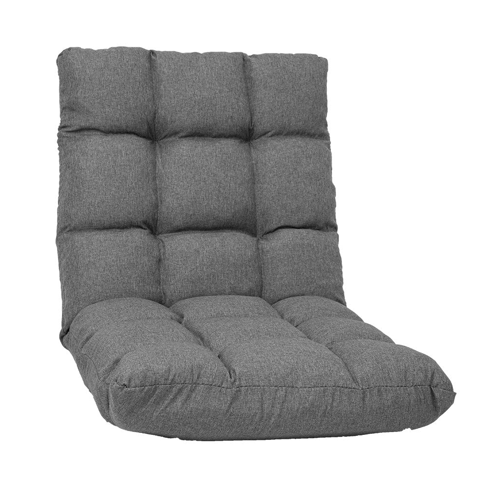Sarantino Floor Chair 100*50*12cm Linen - Dark Grey