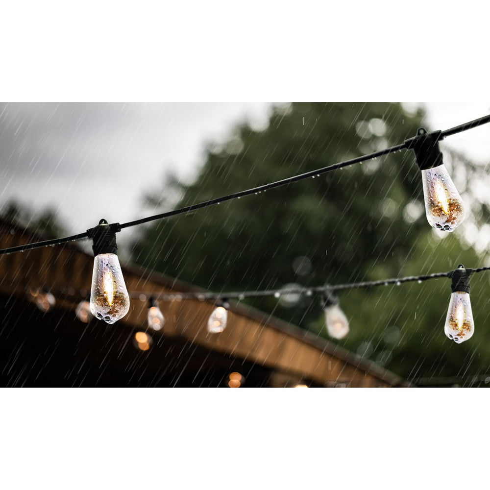 Mazam 50M LED Festoon Lights String Light Waterproof Outdoor Wedding Party