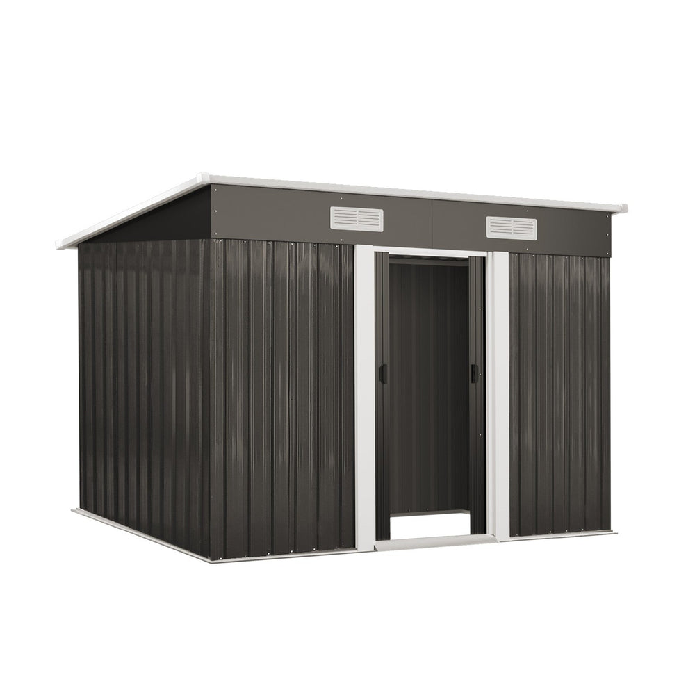 Livsip Garden Shed Outdoor Storage Sheds 2.38x1.31M Workshop Cabin Metal House