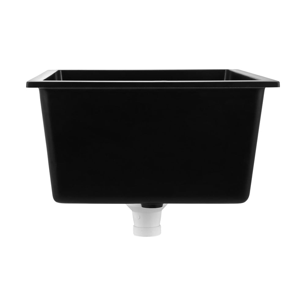 Welba Kitchen Sink 55x45cm Granite Stone Sink Laundry Basin Single Bowl Black