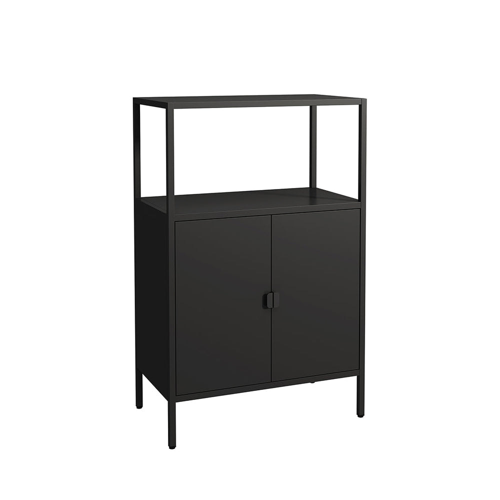 Levede Filing Cabinet Storage Office Cabinets 4 Tier Metal Home Shelves Black